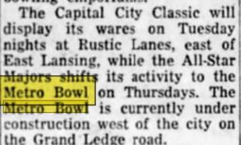 Metro Bowl - Apr 26 1959 Article